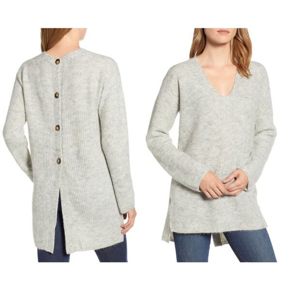 J. Crew Point Sur Open Back Sweater - Gray - XXS - Picture 2 of 13